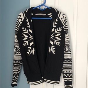 Athlete zip up sweater